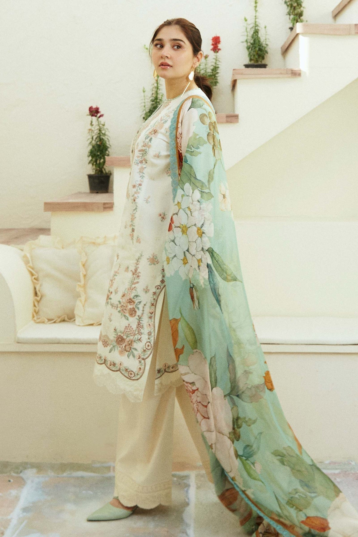 Zara Shahjahan | Coco Lawn Eid Edit 24 | IVORY-D10
