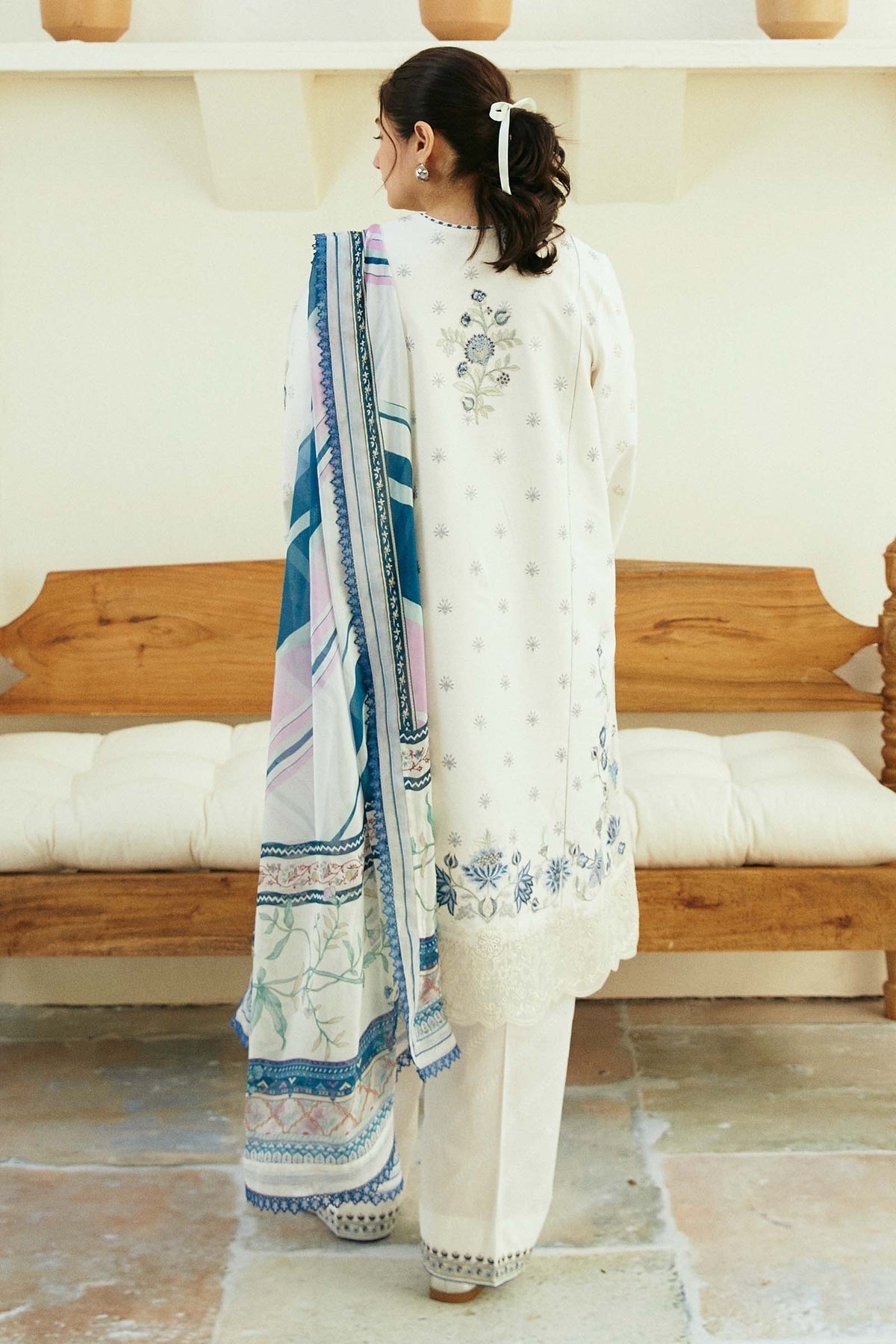 Zara Shahjahan | Coco Lawn Eid Edit 24 | IVORY-D4