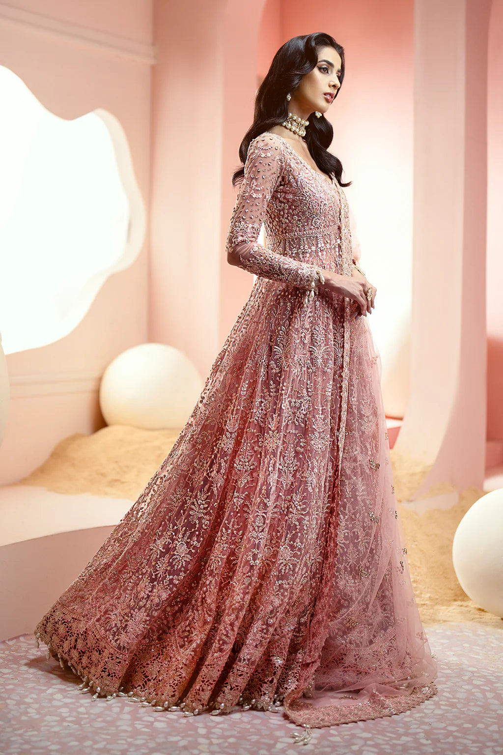 Ayzel Luminara Embroidered Net 3Pc Suit AWF-05 EARL