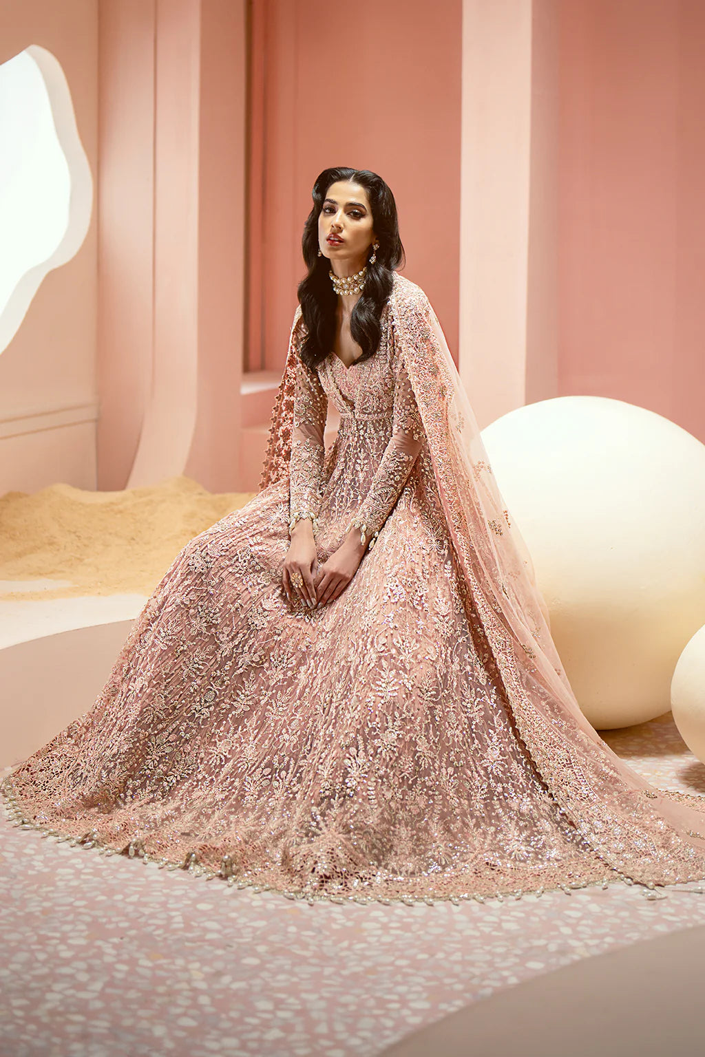 Ayzel Luminara Embroidered Net 3Pc Suit AWF-05 EARL