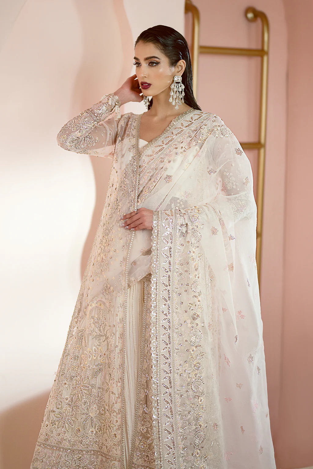 Ayzel Luminara Embroidered Organza 3Pc Suit AWF-08 SORA