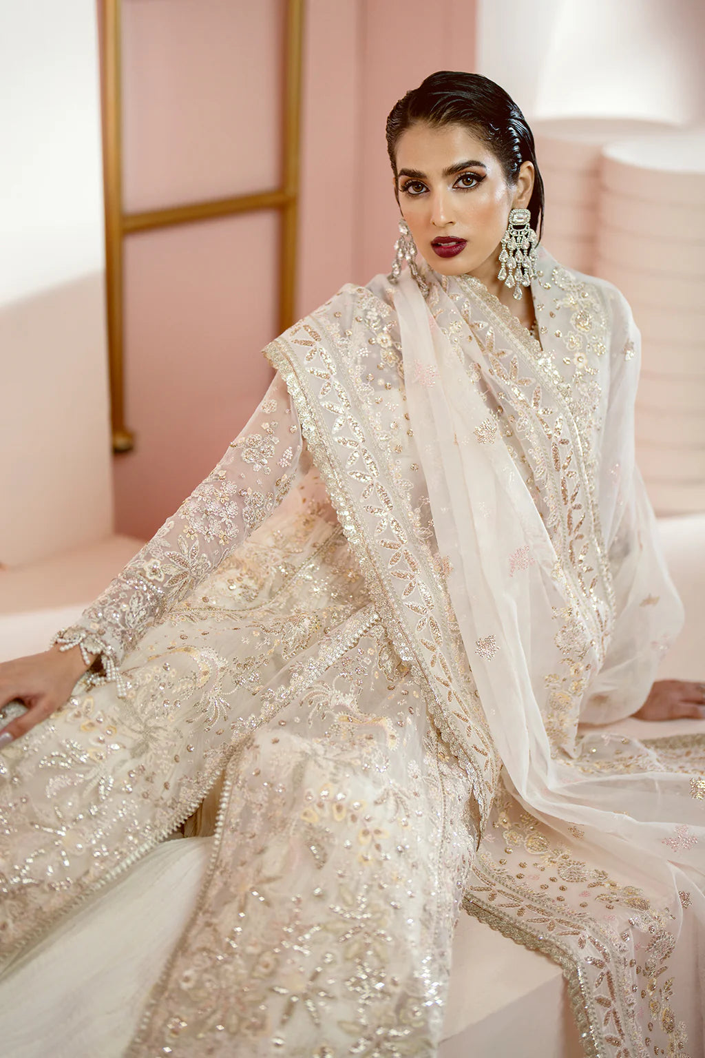 Ayzel Luminara Embroidered Organza 3Pc Suit AWF-08 SORA