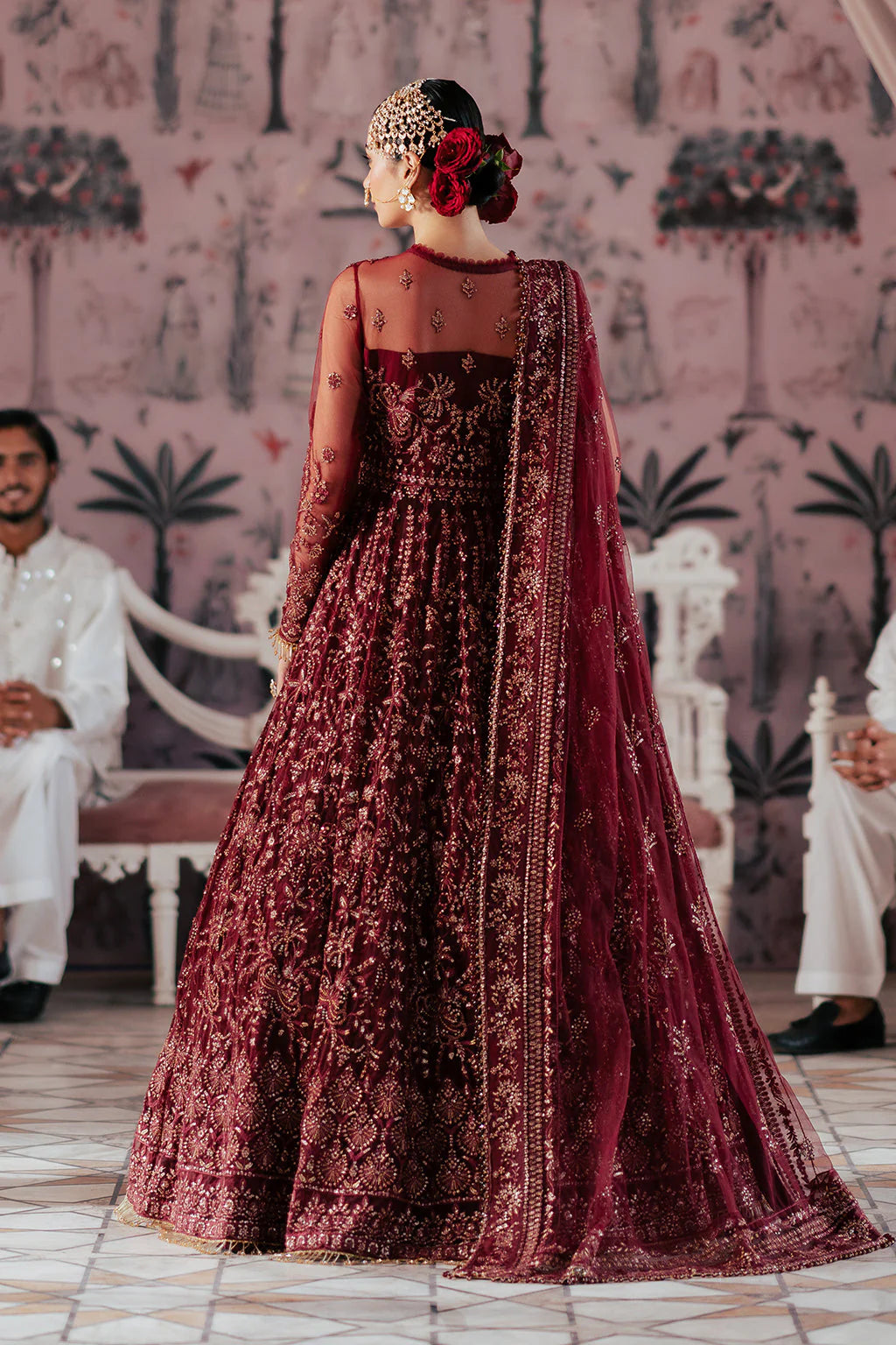 Silsila by Saad Shaikh Embroidered Net 3Pc Suit D-02 Elaila