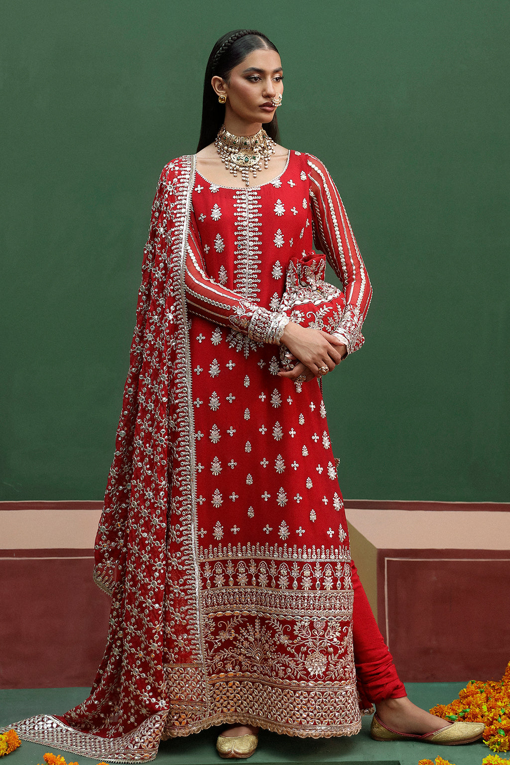 Afrozeh Shehnai Wedding Formal 3Pc Suit AFS-24-02 Nishat