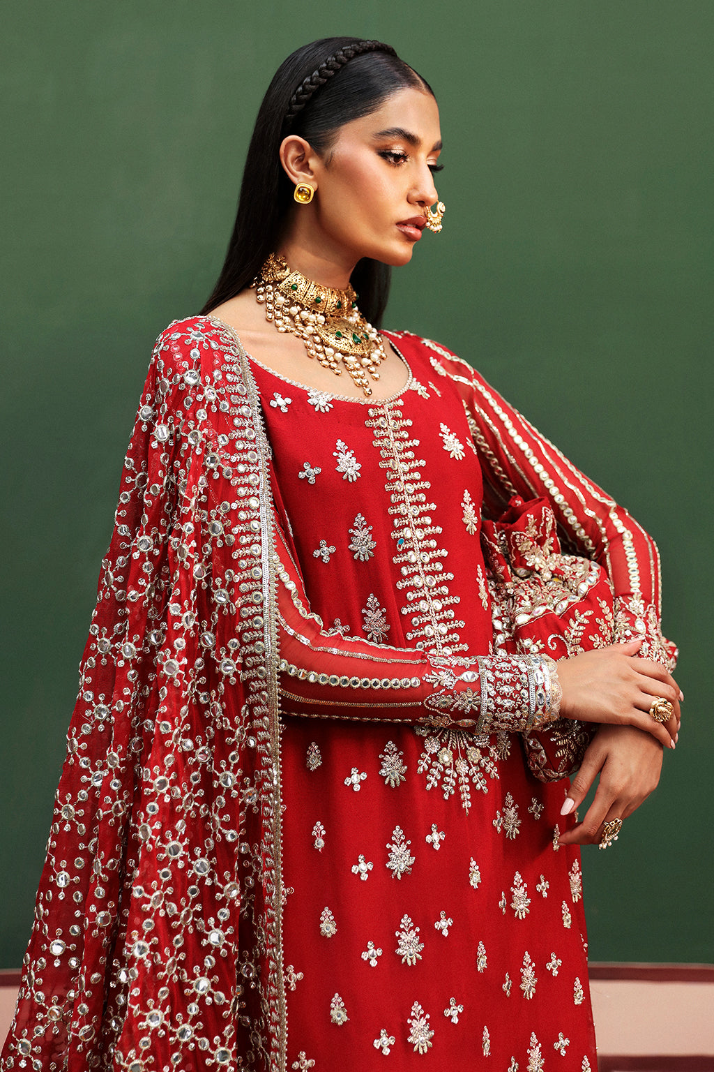 Afrozeh Shehnai Wedding Formal 3Pc Suit AFS-24-02 Nishat