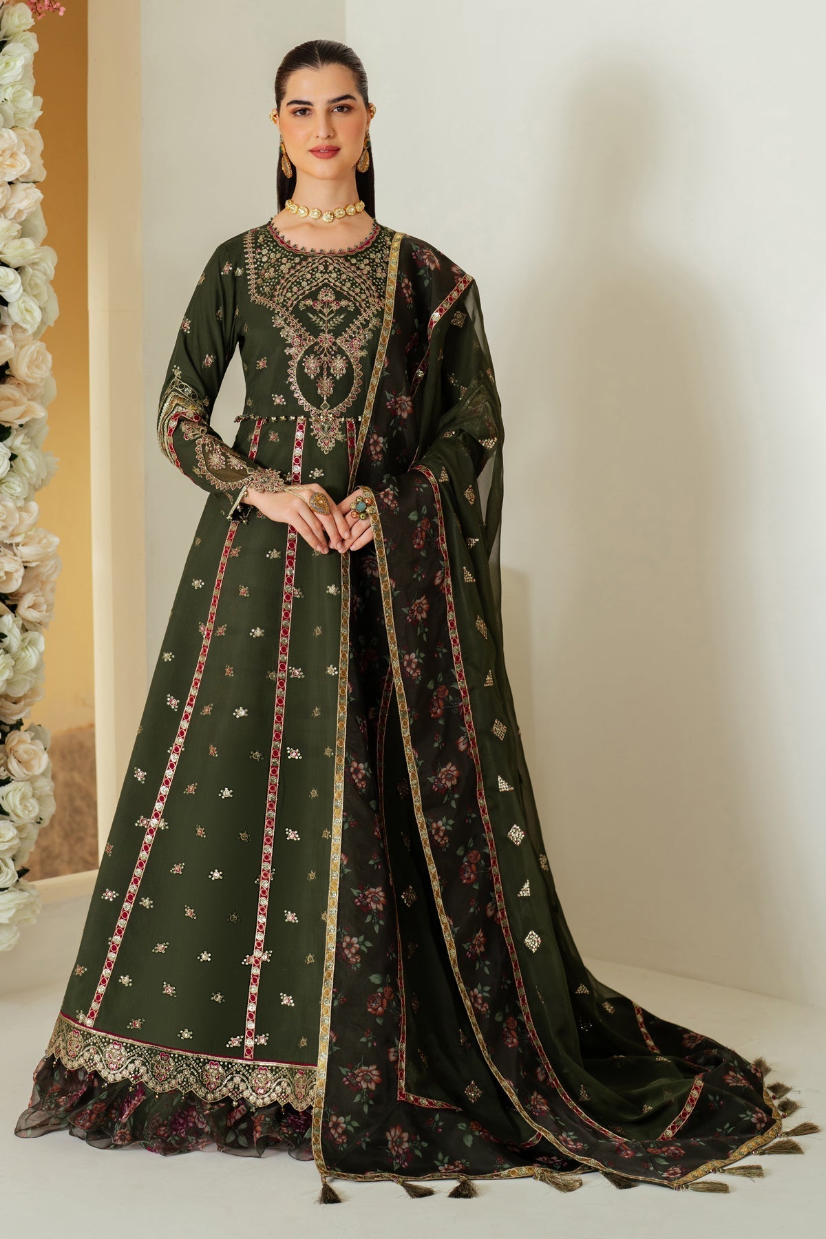 Alizeh | Luxury Raw Silk | AF-RS-03-PINE