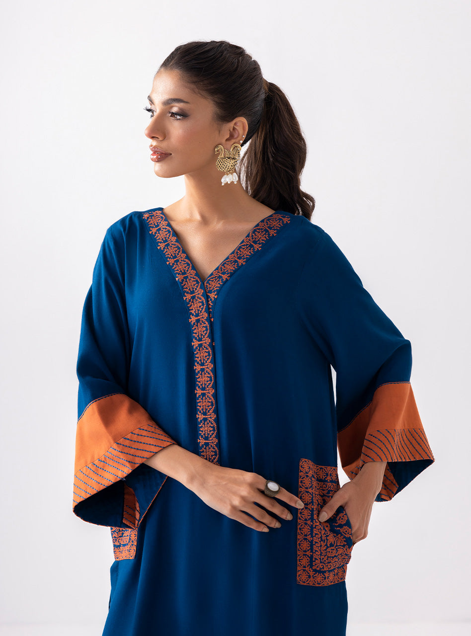 Zainab Chottani | Aara Casual Pret | Electric Sapphire