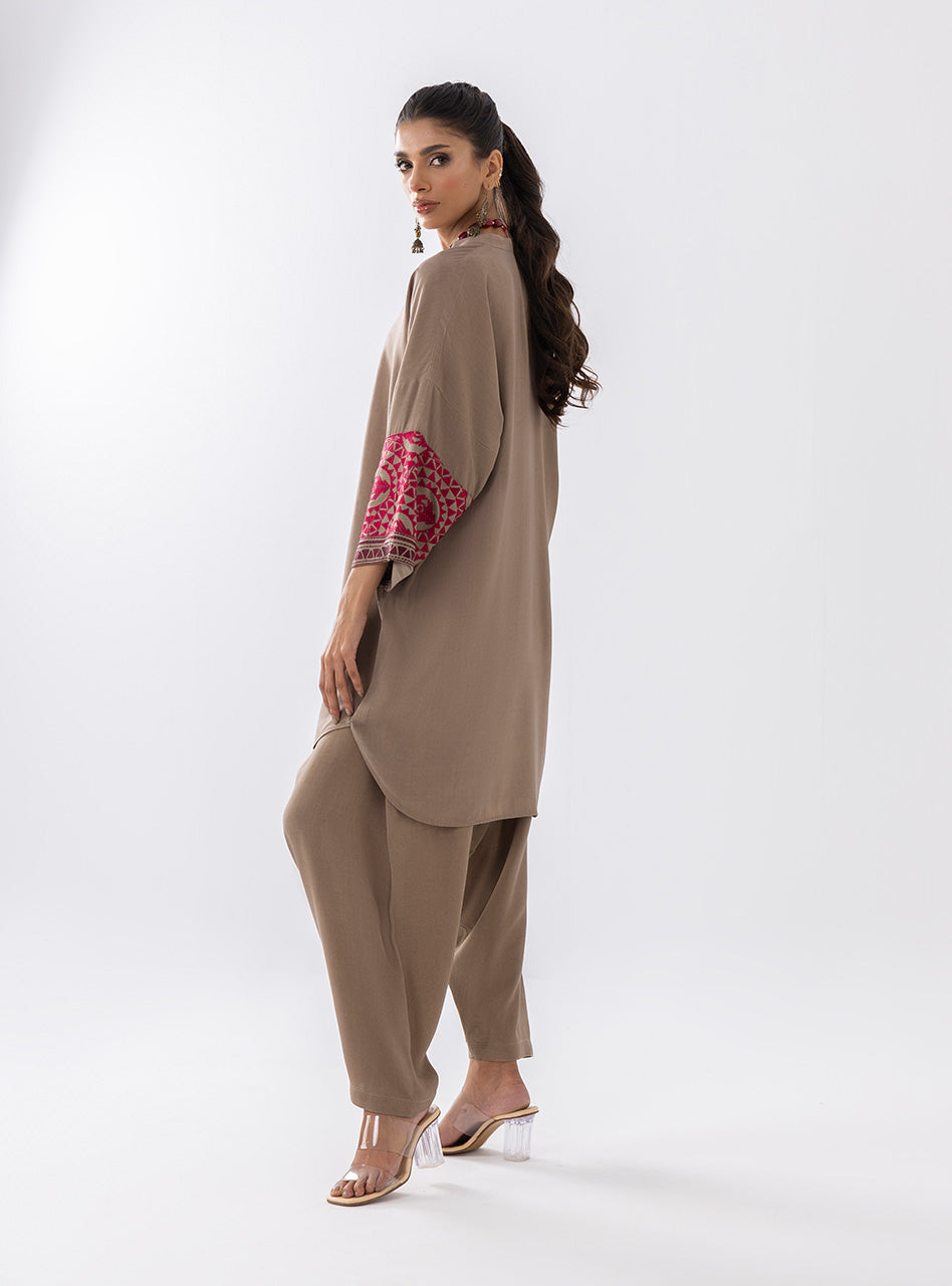 Zainab Chottani | Aara Casual Pret | Sandy Beige