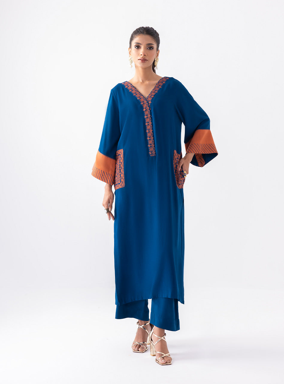 Zainab Chottani | Aara Casual Pret | Electric Sapphire