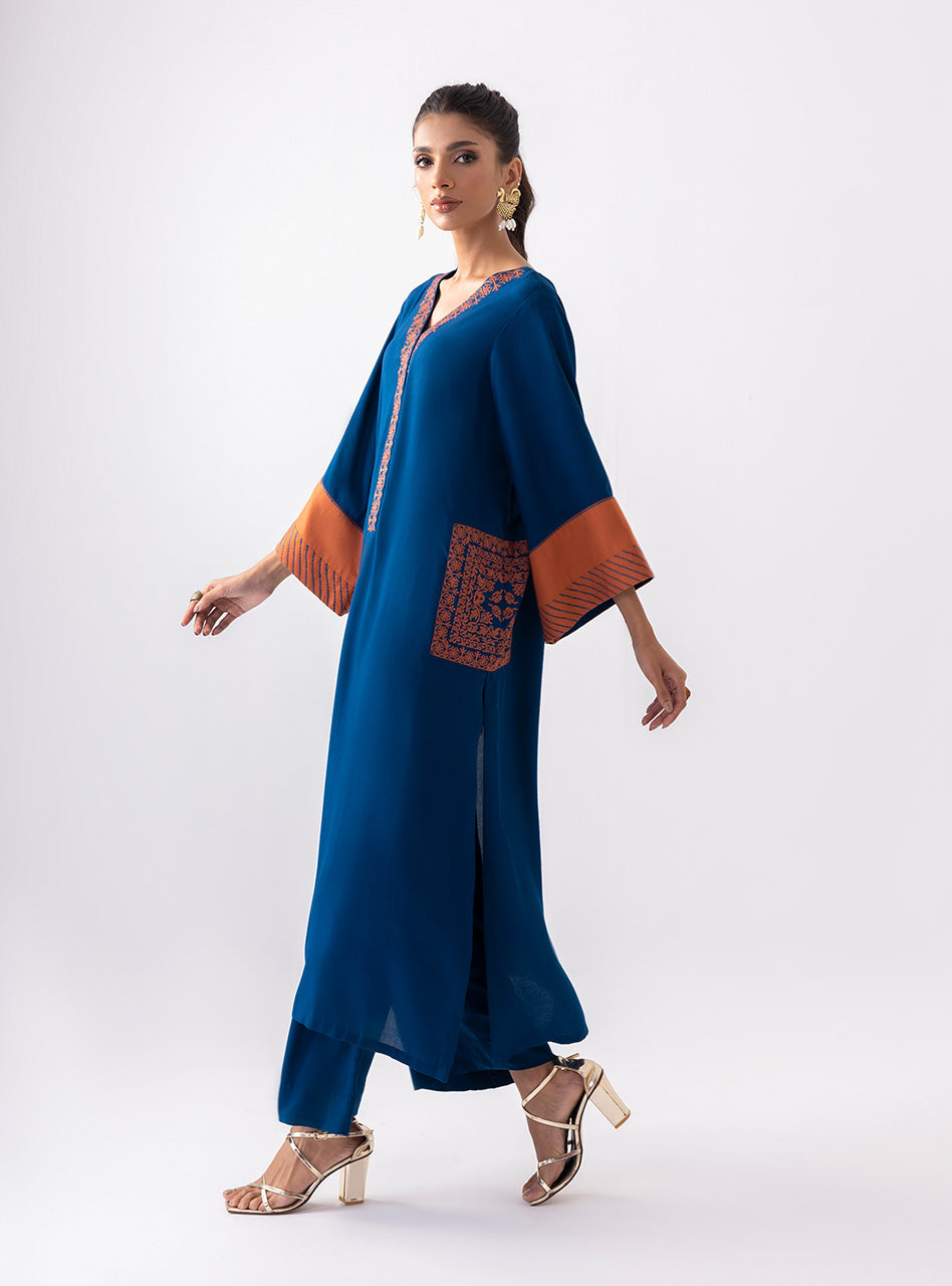 Zainab Chottani | Aara Casual Pret | Electric Sapphire