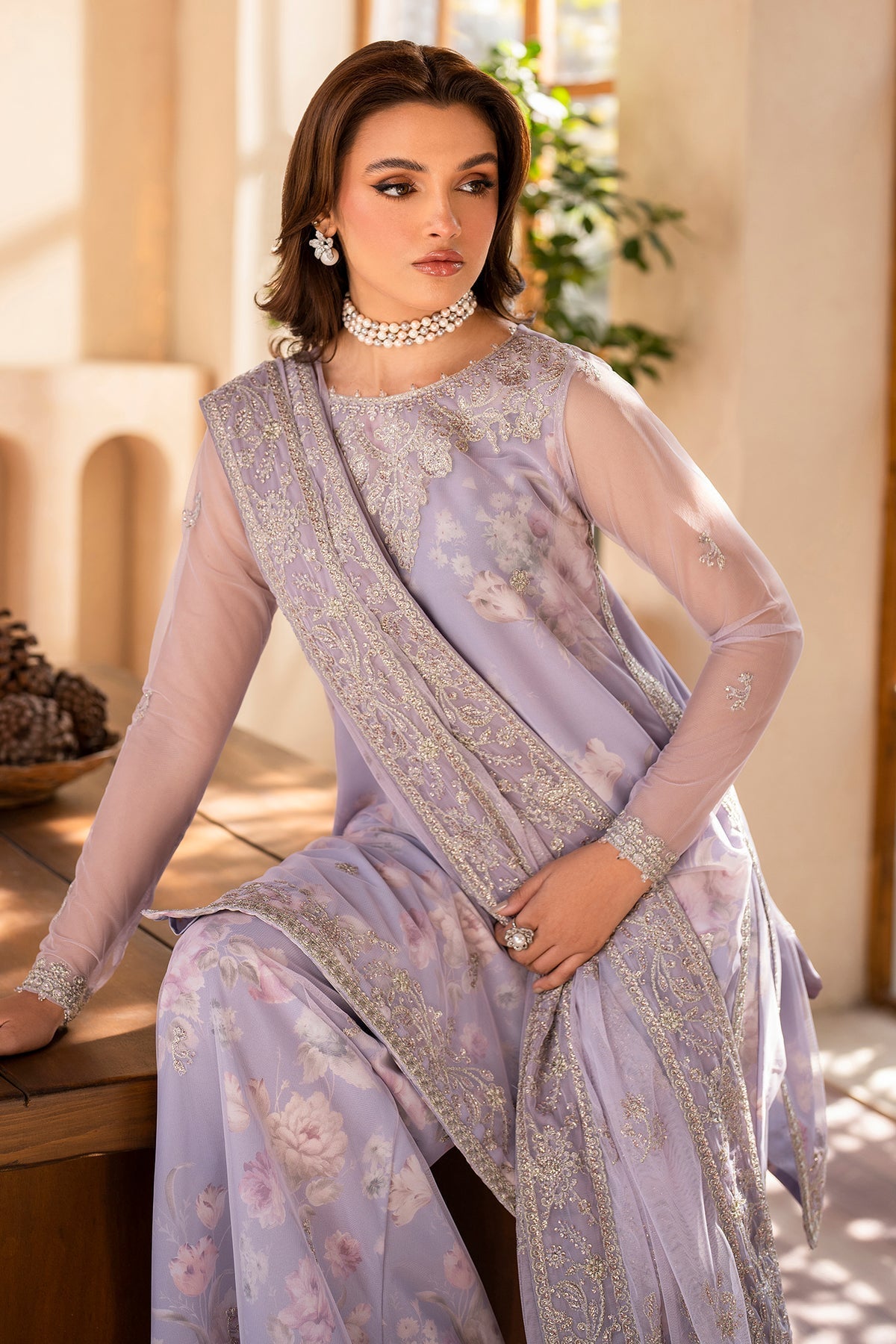 Zarif | Iris Printed Embroidered Edit 24 | LOTUS