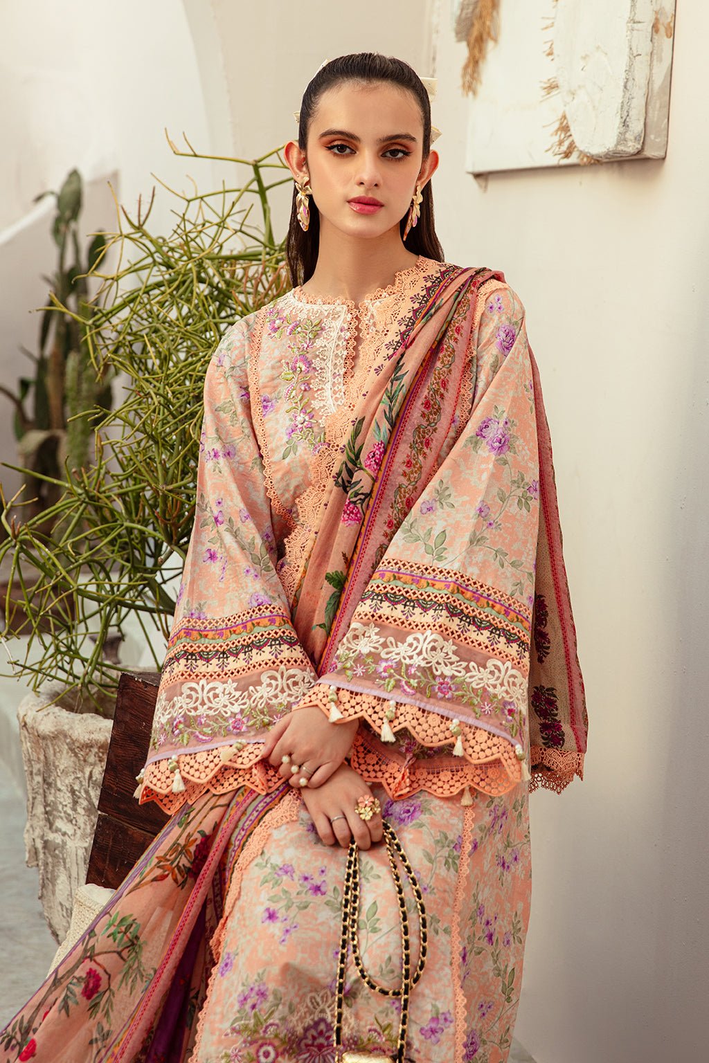 AJR Couture | Alif Affordable Lawn 24 | CORAL BLUSH