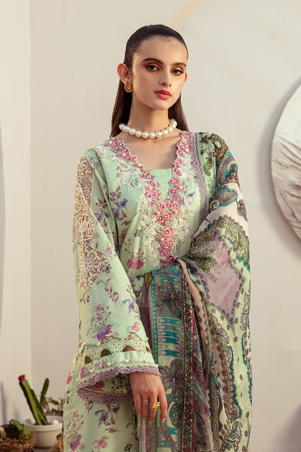 AJR Couture | Alif Affordable Lawn 24 | MINT MAGIC