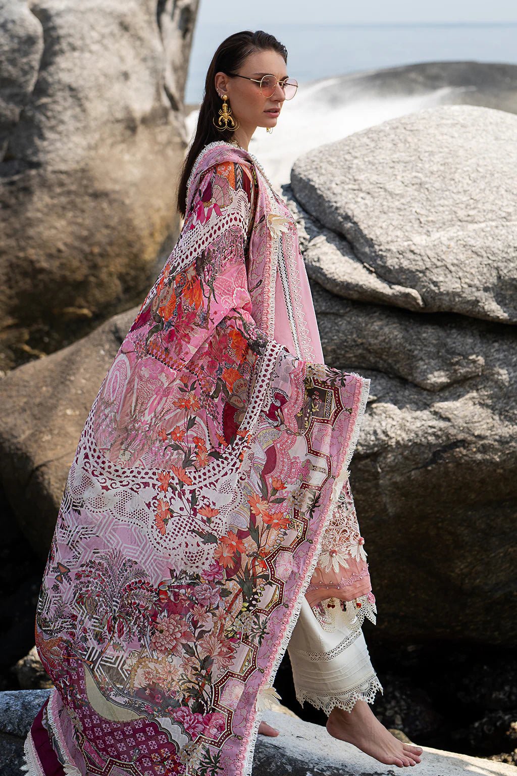 AJR Couture | Alif Signature Luxury Lawn 24 | Rosy