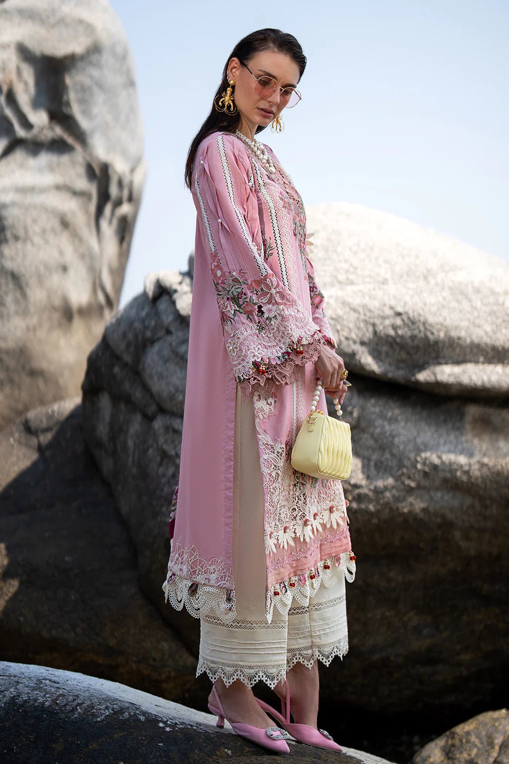 AJR Couture | Alif Signature Luxury Lawn 24 | Rosy