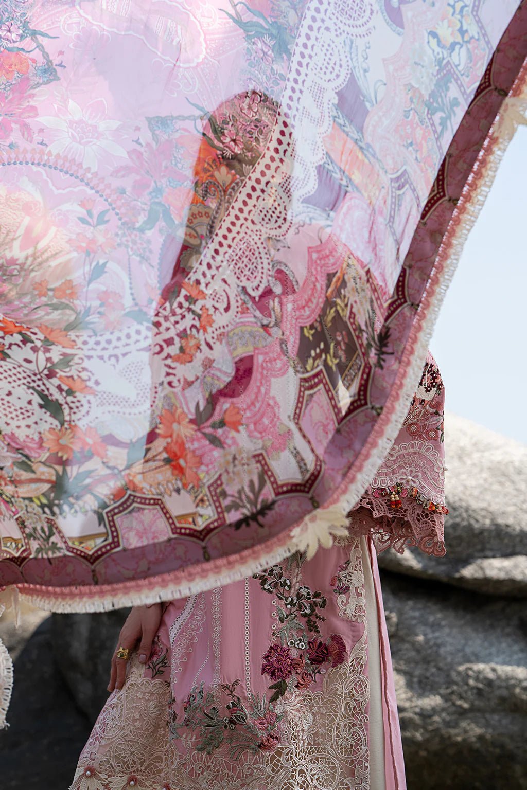AJR Couture | Alif Signature Luxury Lawn 24 | Rosy