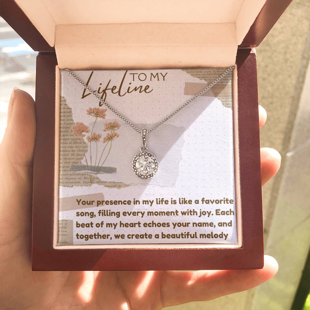 Eternal Hope Silver Necklace for Valentines , Birthdays and Weddings with Beautiful Custom Message - Riwayat-e-khas