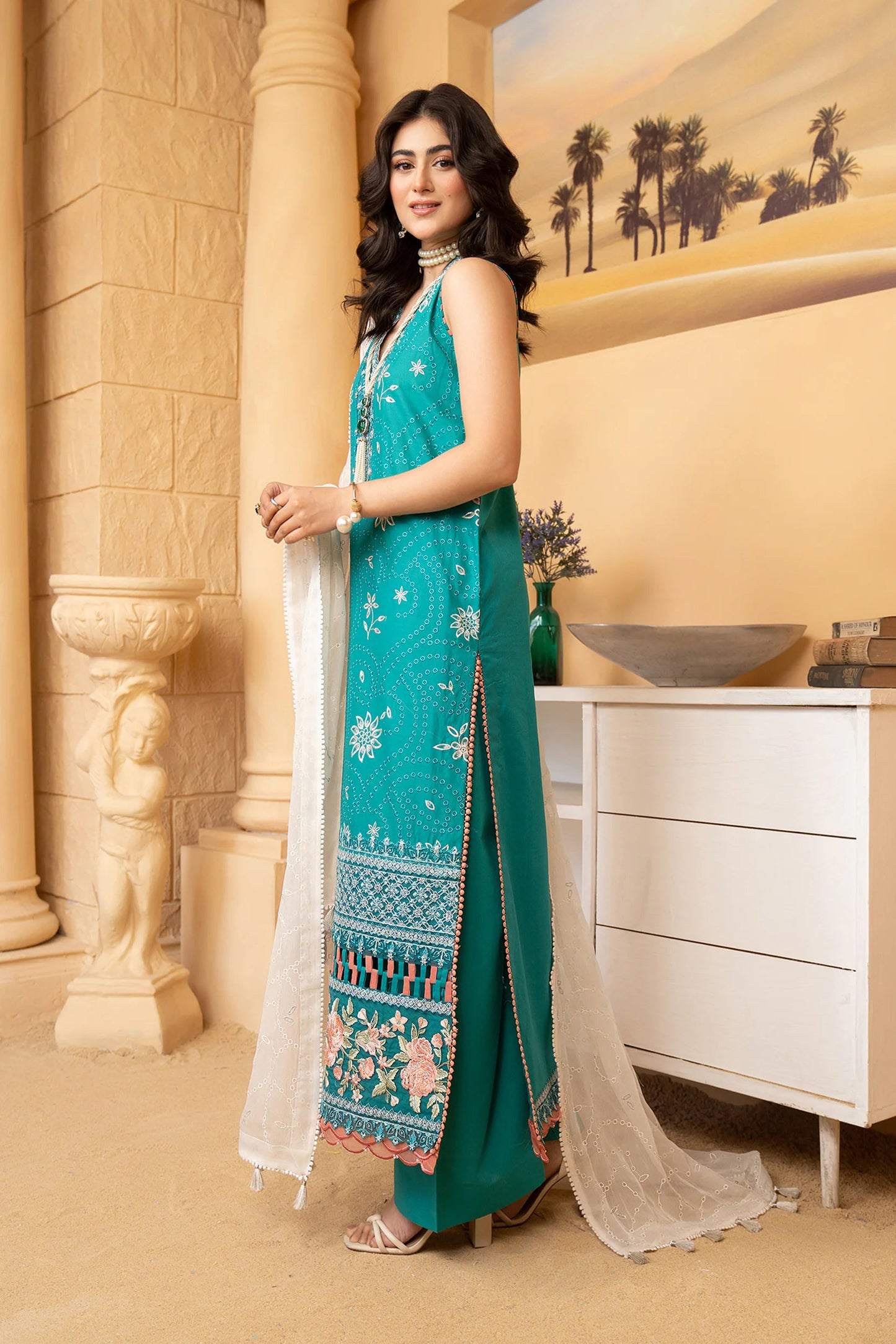 Hemstitch | Summer Luxury Lawn 24 | Turquoise