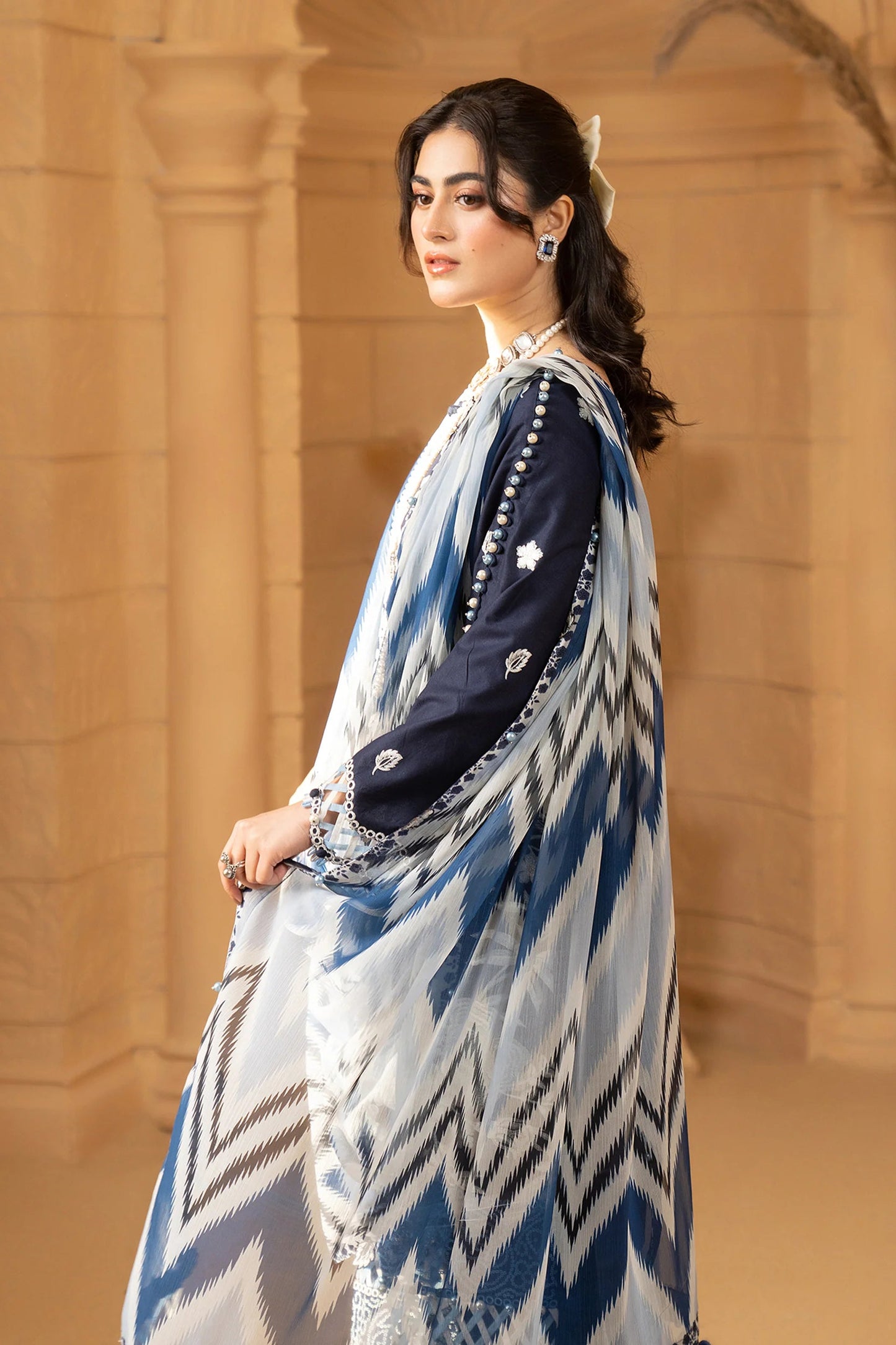 Hemstitch | Summer Luxury Lawn 24 | Ice Blue