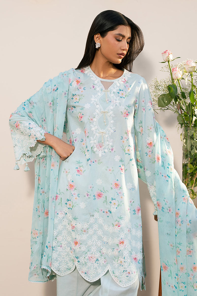 Cross Stitch | Mahiri Lawn 25 | AQUA DEW