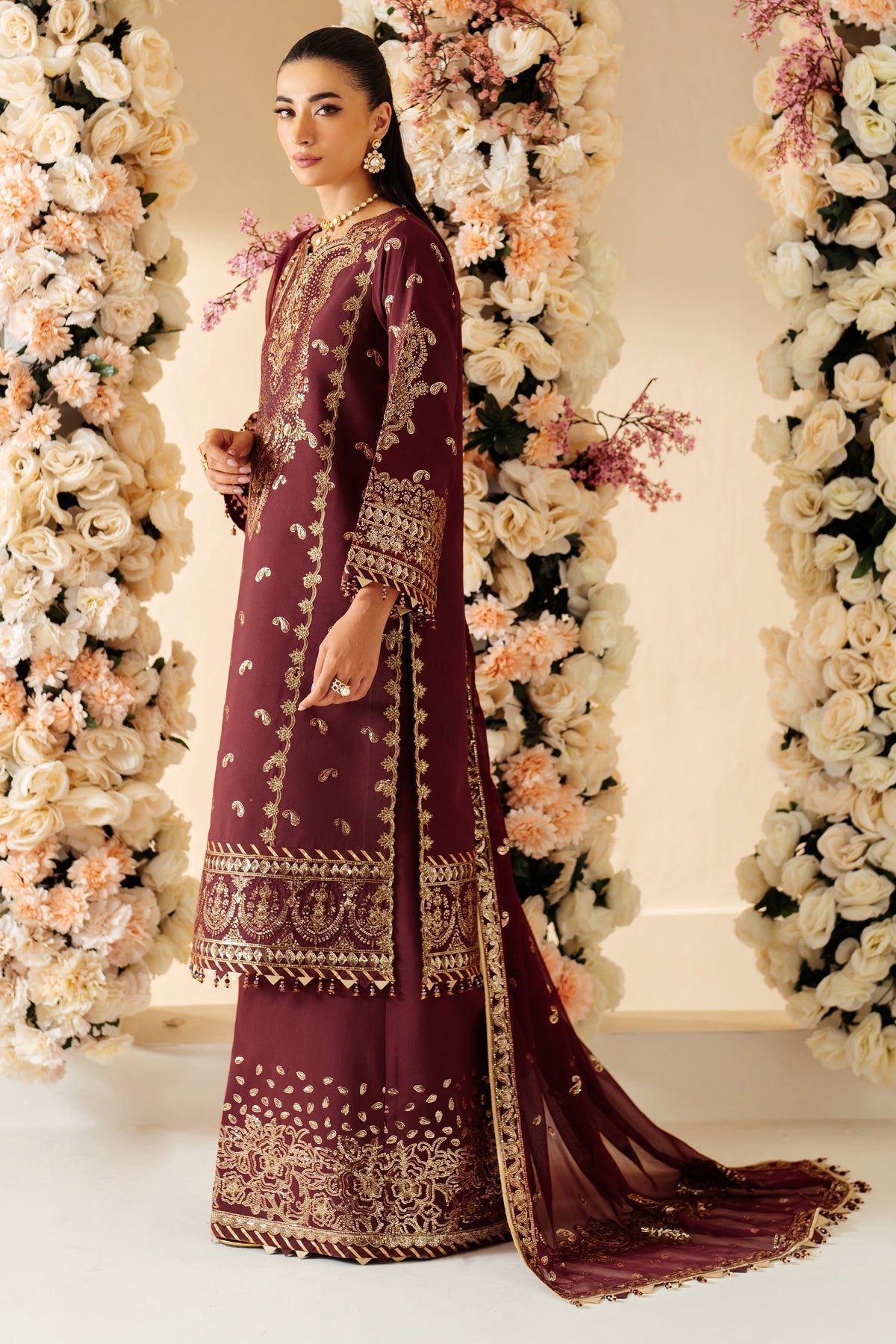 Alizeh | Luxury Raw Silk | AF-RS-01-SALSA