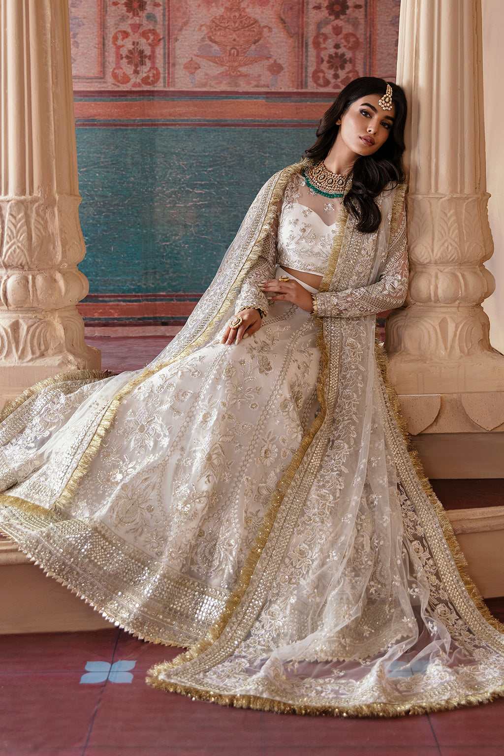 Afrozeh Shehnai Wedding Formal 3Pc Suit AFS-23-V1-02 Khazina - Riwayat-e-khas