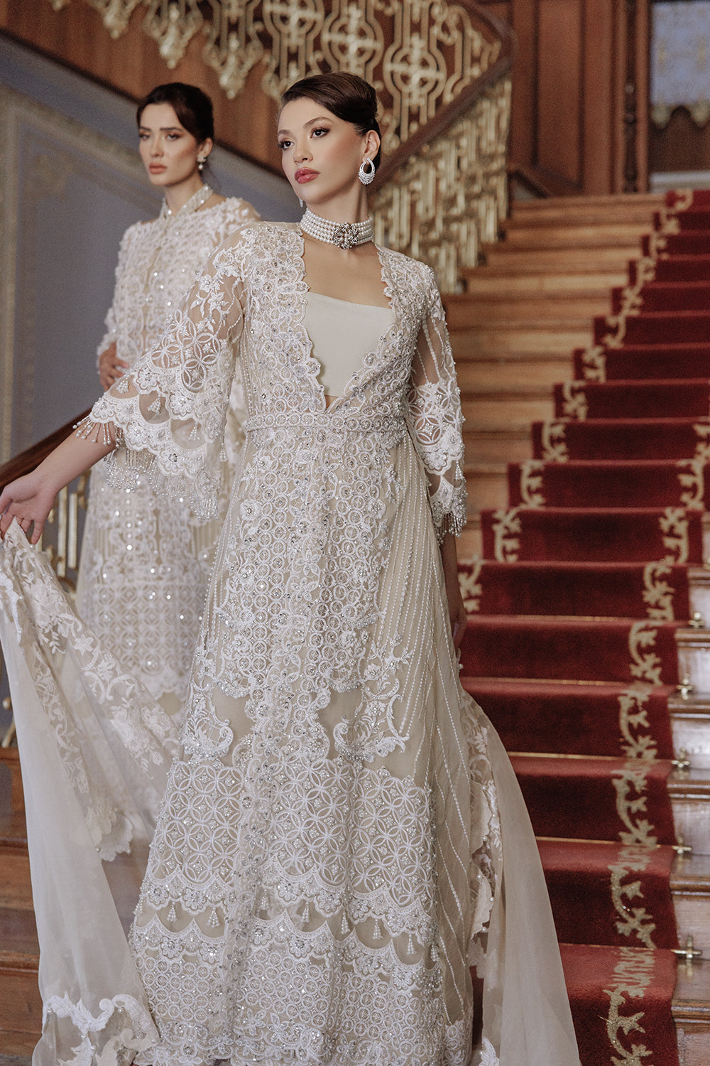 Lumiere By Saira Rizwan Embroidered Organza 3Pc Suit SR-04 - Riwayat-e-khas