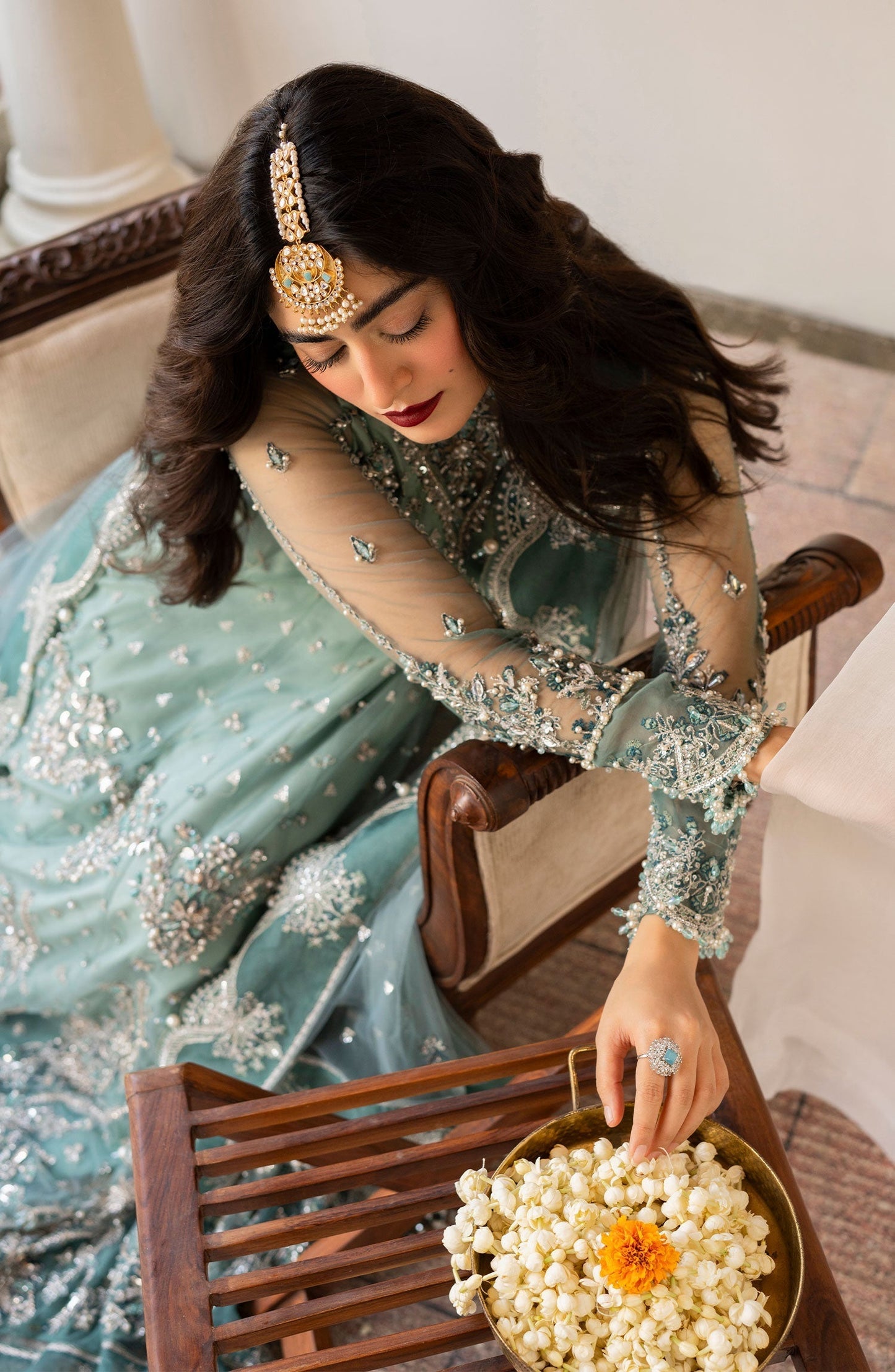 Zarin by Eleshia Embroidered Net 3Pc Suit D-01 Zarela - Riwayat-e-khas