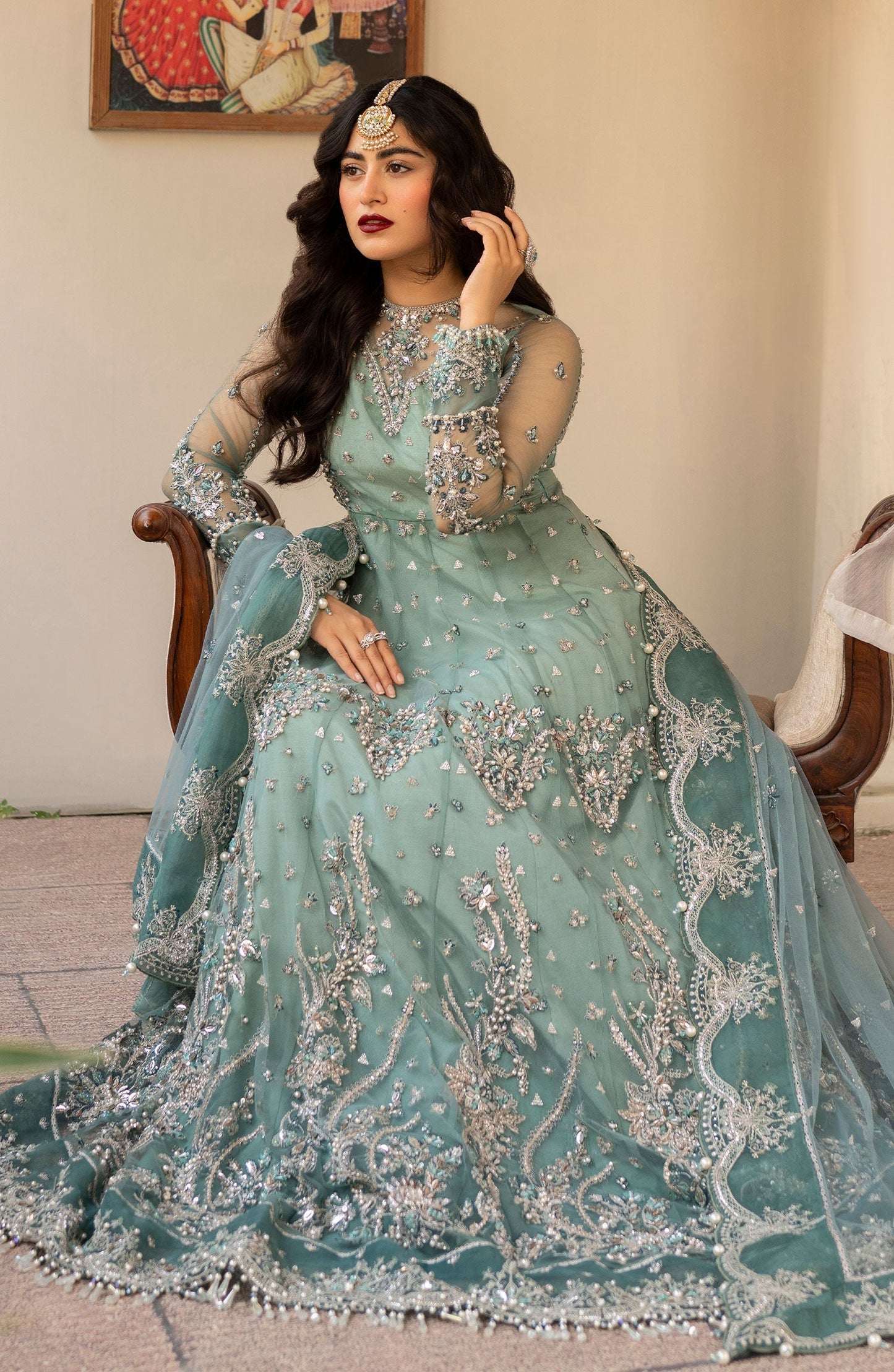 Zarin by Eleshia Embroidered Net 3Pc Suit D-01 Zarela - Riwayat-e-khas