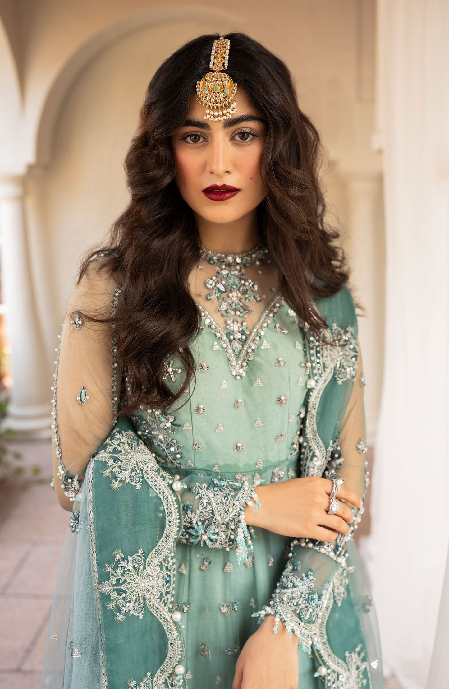 Zarin by Eleshia Embroidered Net 3Pc Suit D-01 Zarela - Riwayat-e-khas