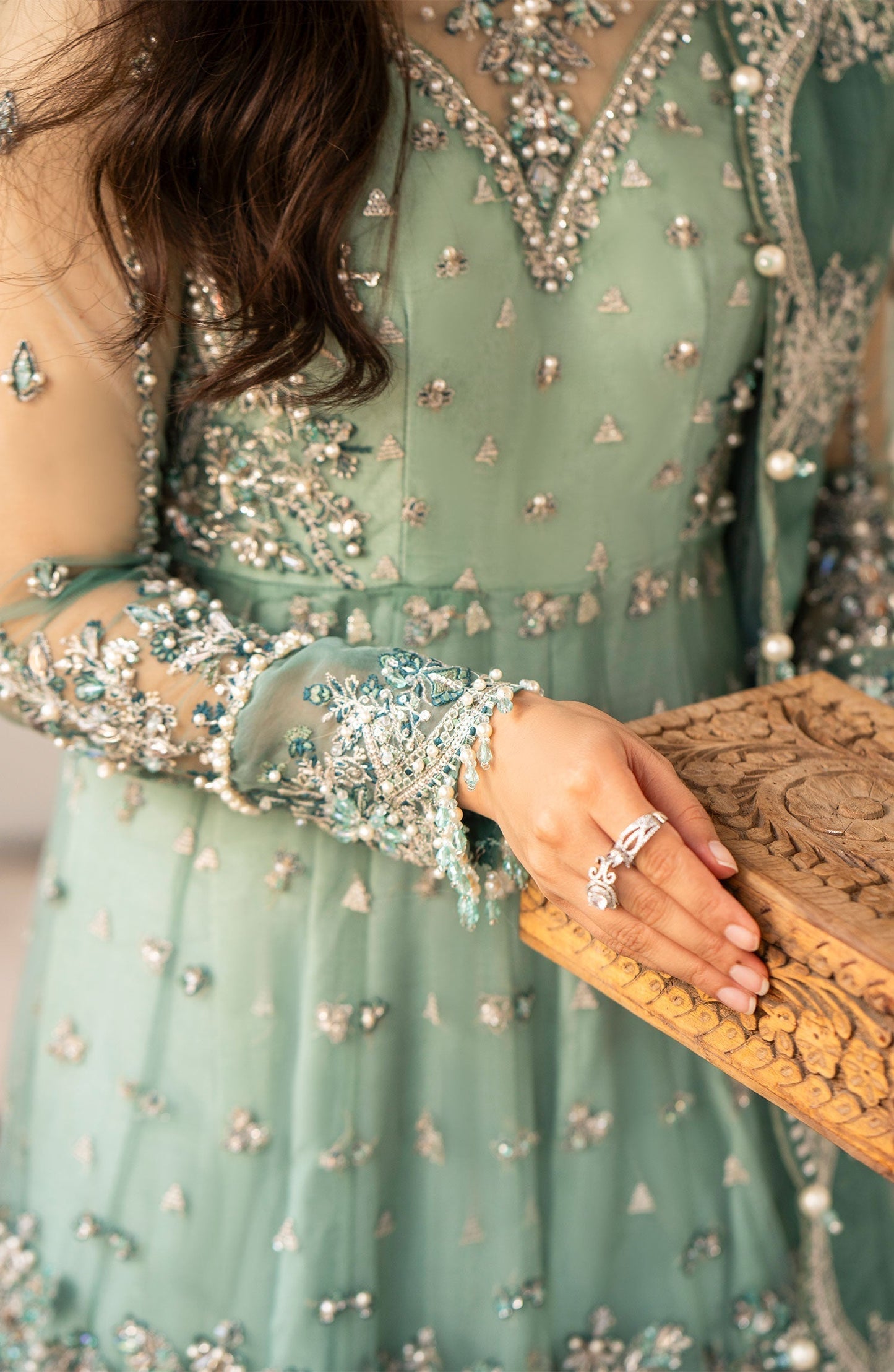 Zarin by Eleshia Embroidered Net 3Pc Suit D-01 Zarela - Riwayat-e-khas