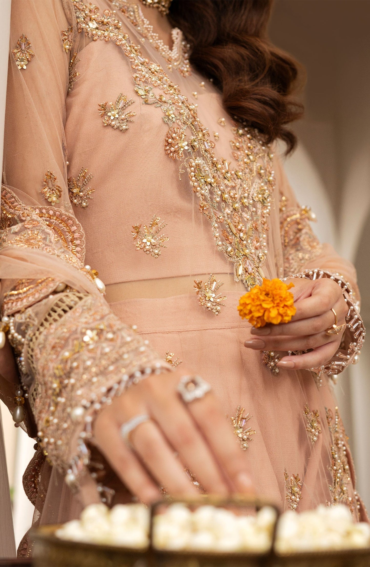 Zarin by Eleshia Embroidered Net 3Pc Suit D-02 Leena - Riwayat-e-khas