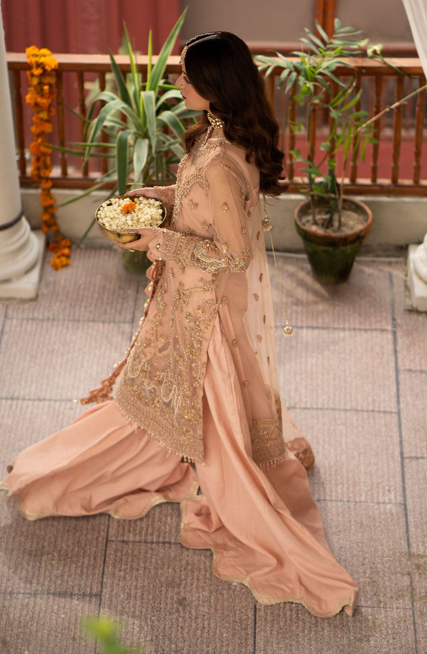 Zarin by Eleshia Embroidered Net 3Pc Suit D-02 Leena - Riwayat-e-khas