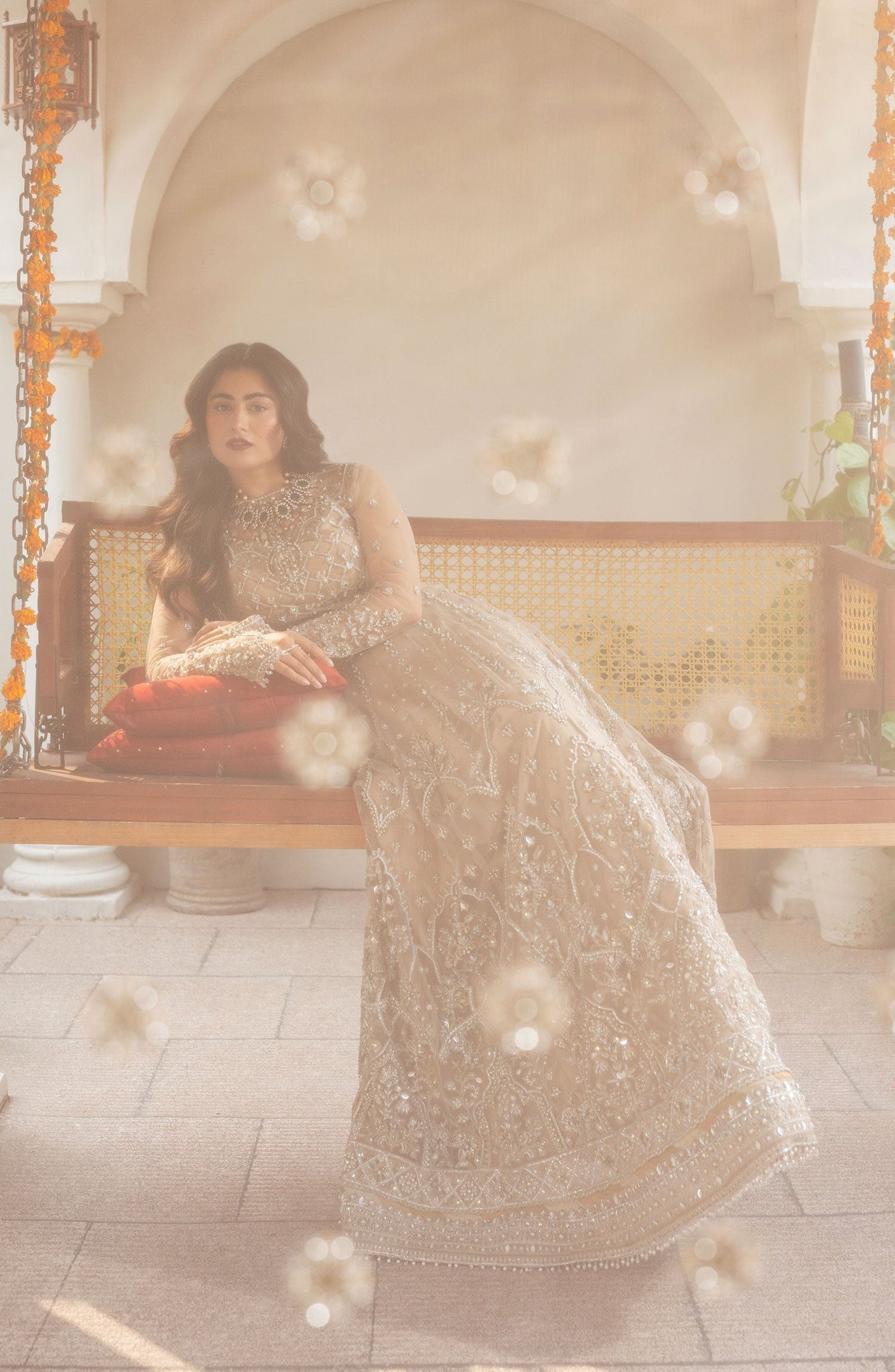Zarin by Eleshia Embroidered Net 3Pc Suit D-03 Elayne - Riwayat-e-khas