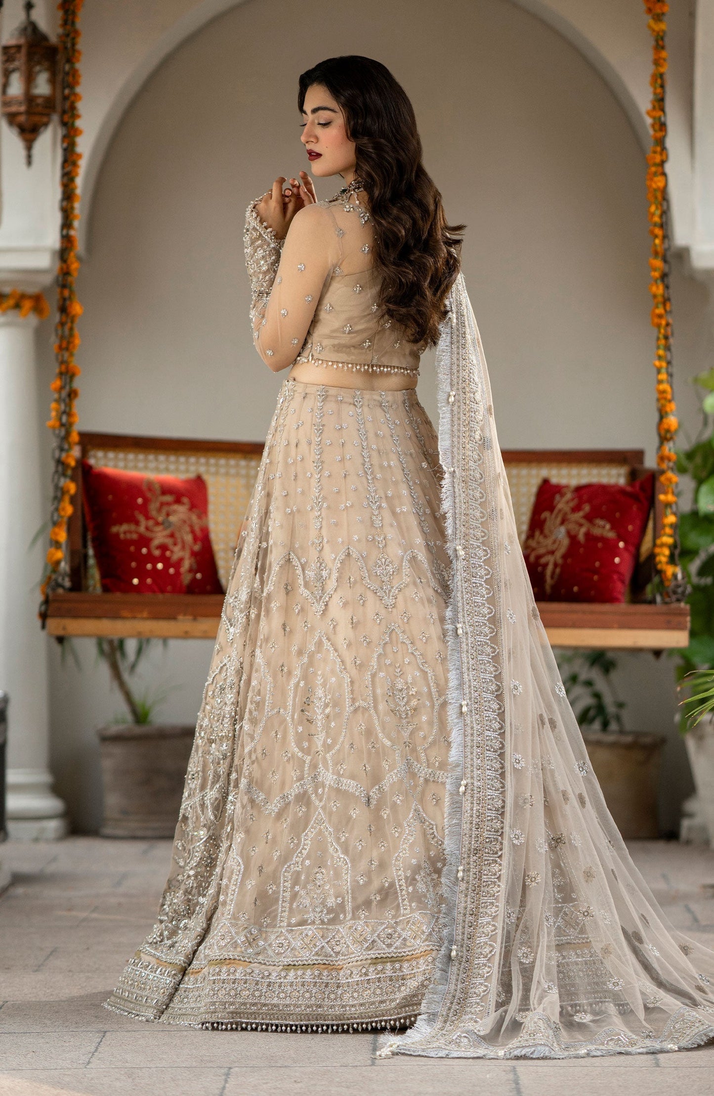 Zarin by Eleshia Embroidered Net 3Pc Suit D-03 Elayne - Riwayat-e-khas
