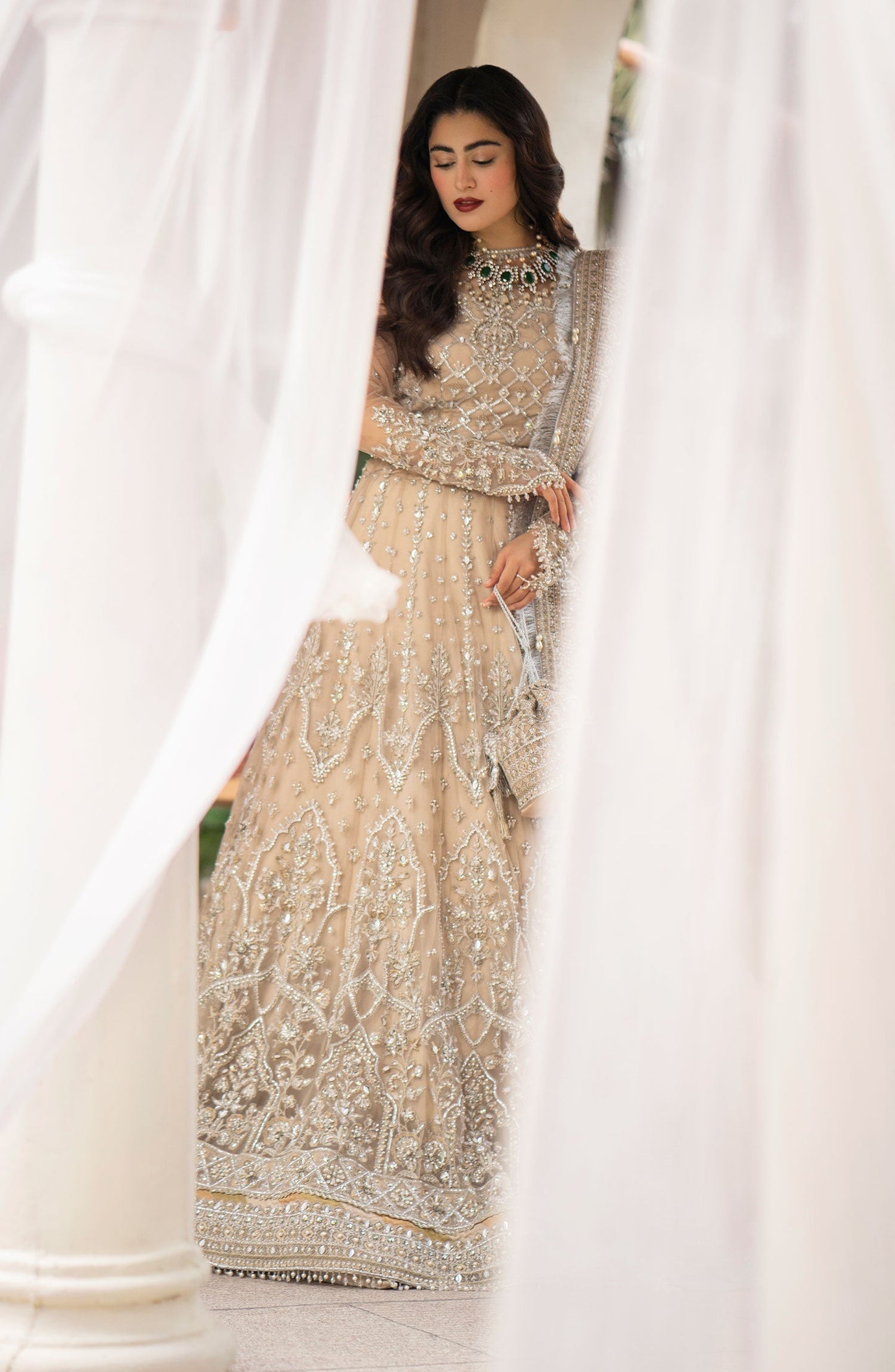 Zarin by Eleshia Embroidered Net 3Pc Suit D-03 Elayne - Riwayat-e-khas