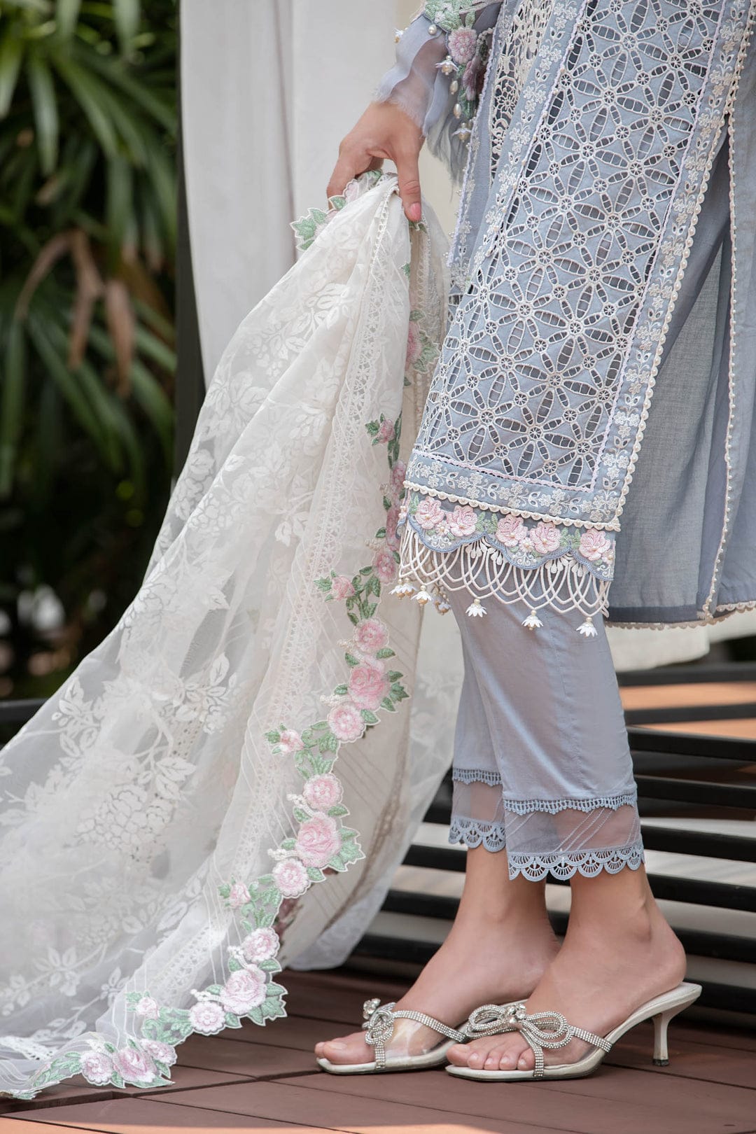 MARIA B EID LAWN COLLECTION EL-23-10-Ice Blue - Riwayat-e-khas