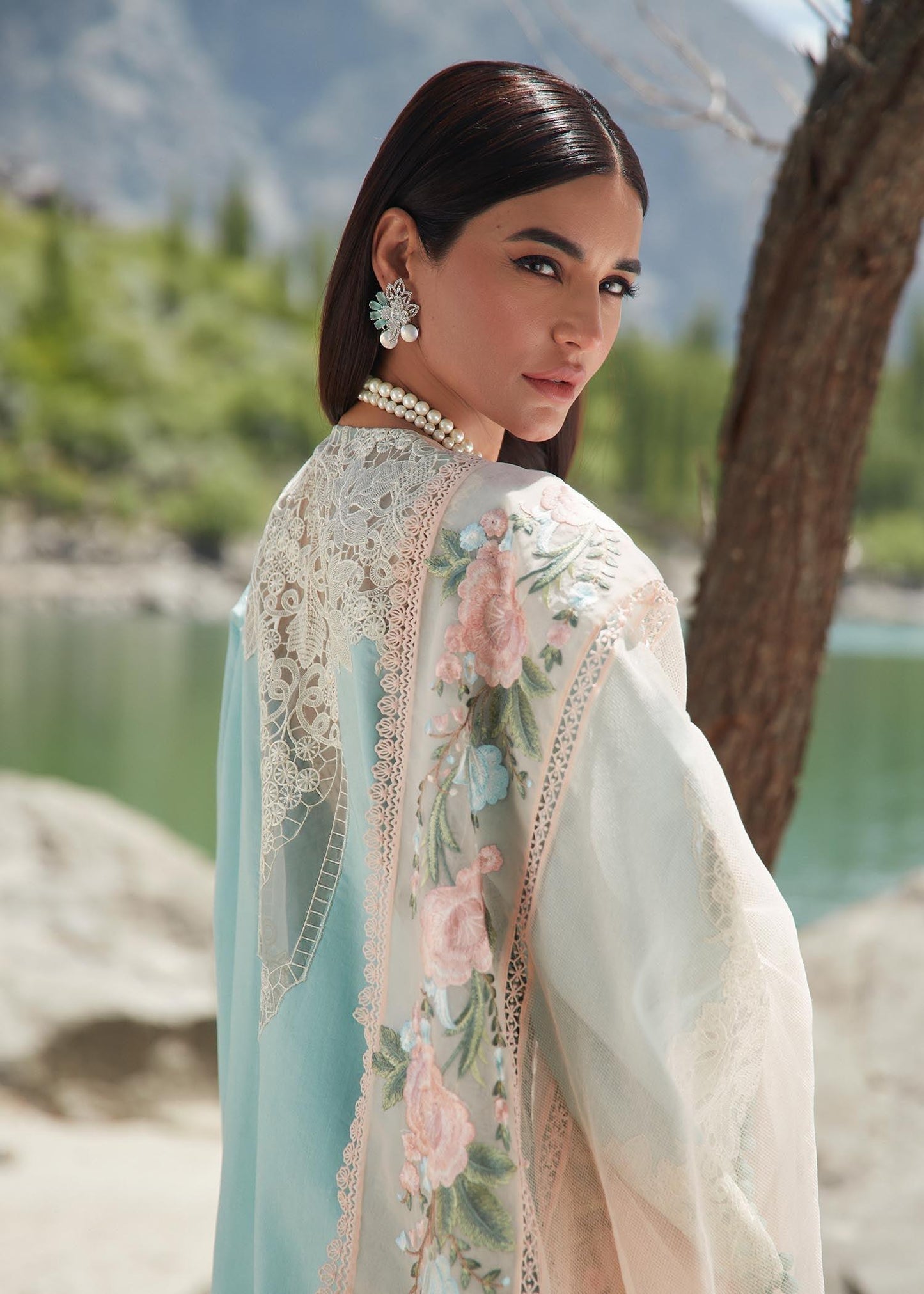 CRIMSON LUXE LAWN Mountain Love - D6 B STITCHED - Riwayat-e-khas