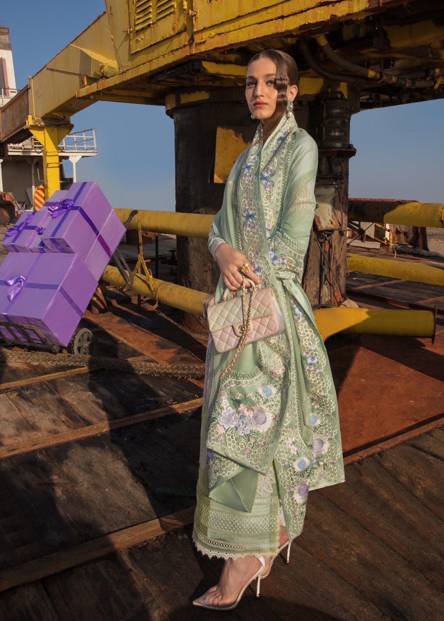CRIMSON Embroidered Lawn Summery Medley - D6 B - Riwayat-e-khas