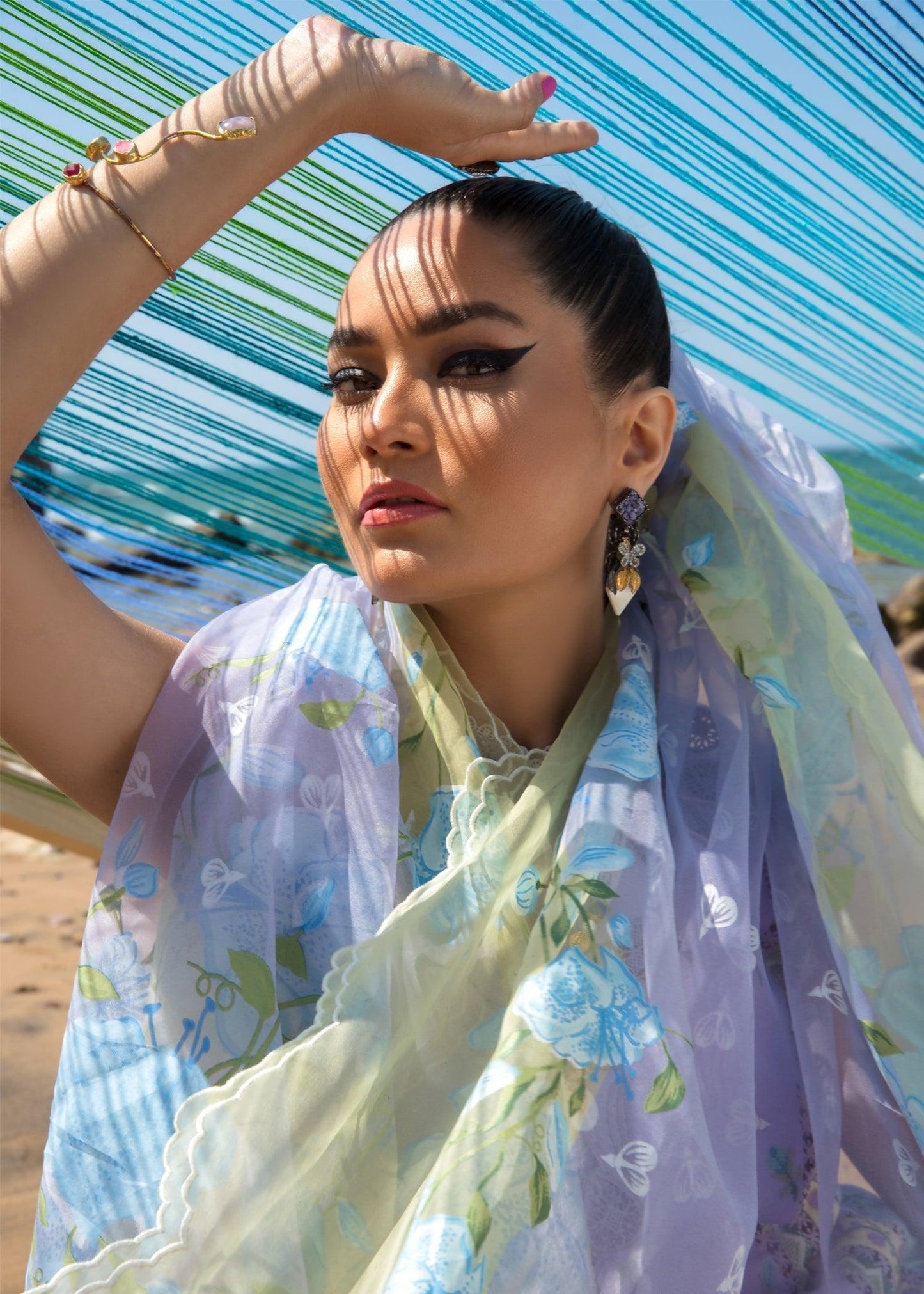CRIMSON Embroidered Lawn An Ode to Cross Stitch - D5 A - Riwayat-e-khas