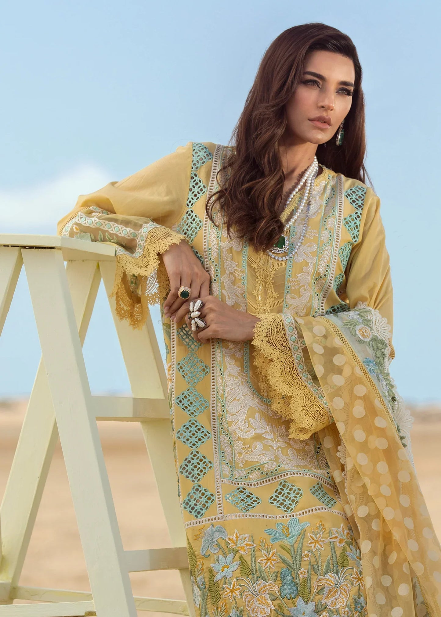 CRIMSON Luxury Lawn -Serendipity – 5A – Amber - Riwayat-e-khas