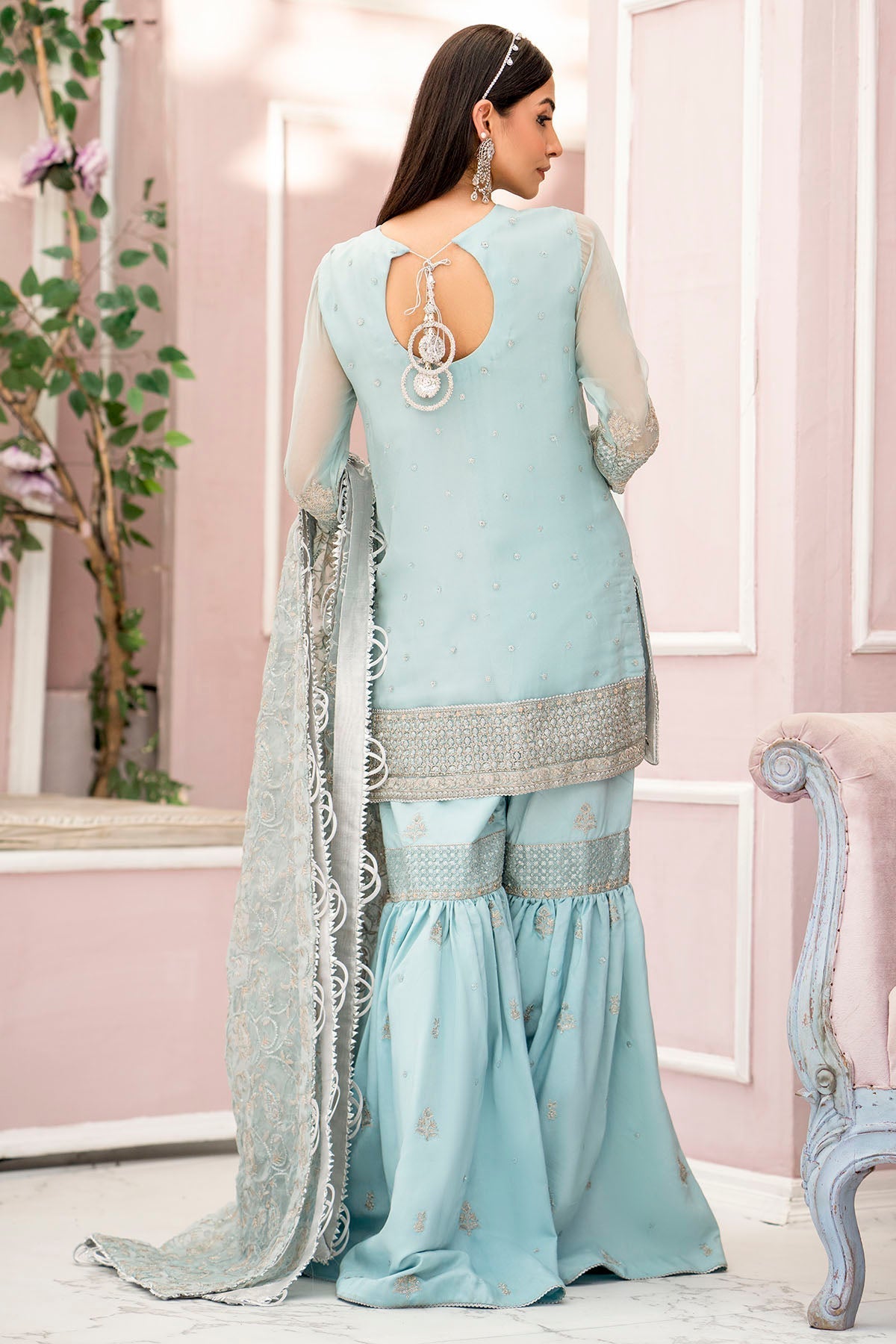 Motifz-4112-ZEL EMBROIDERED BEMBERG CHIFFON - Riwayat-e-khas