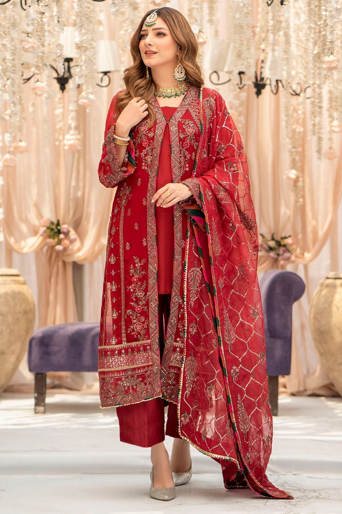 Motifz-4116-YAREN EMBROIDERED BEMBERG CHIFFON - Riwayat-e-khas