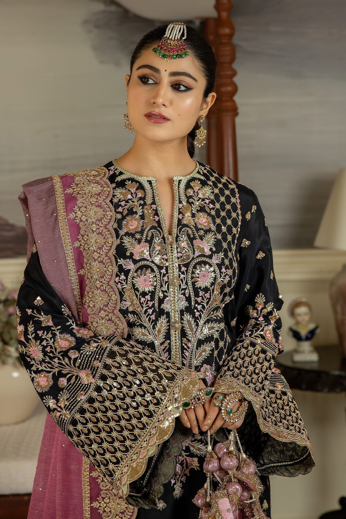 Jahaa'n Ara by Serene Embroidered Raw Silk Suit SRS-08 - Riwayat-e-khas