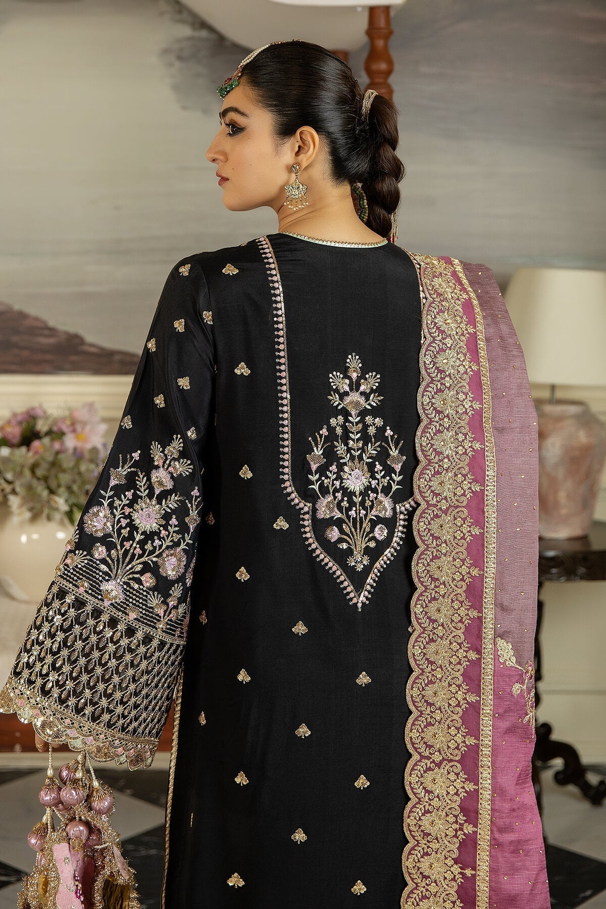Jahaa'n Ara by Serene Embroidered Raw Silk Suit SRS-08 - Riwayat-e-khas