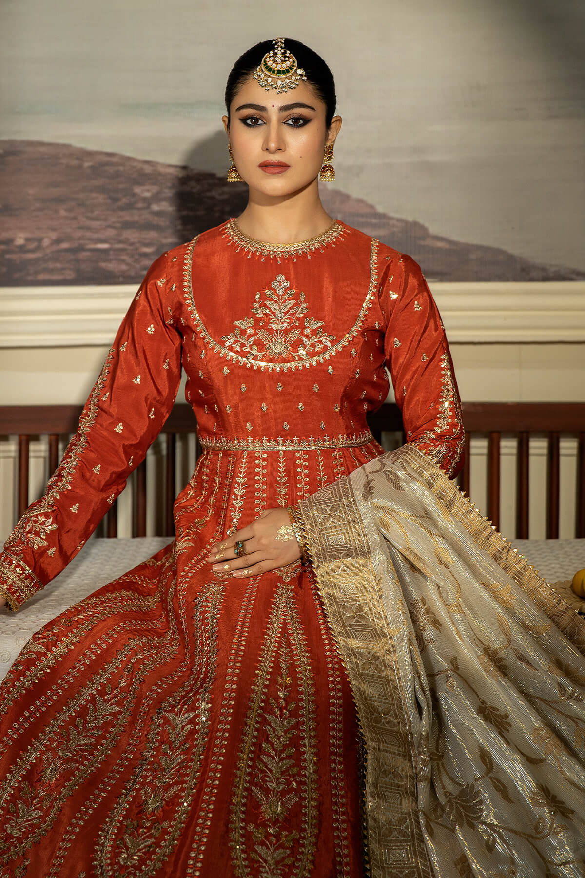 Jahaa'n Ara by Serene Embroidered Raw Silk Suit SRS-10 - Riwayat-e-khas