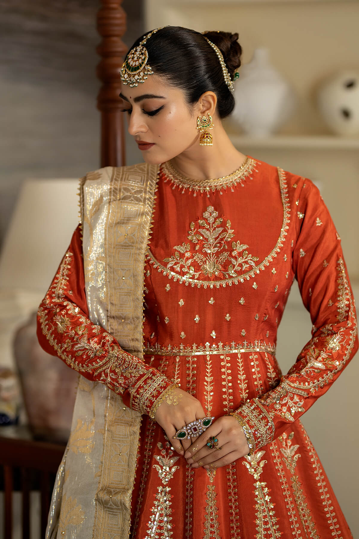 Jahaa'n Ara by Serene Embroidered Raw Silk Suit SRS-10 - Riwayat-e-khas