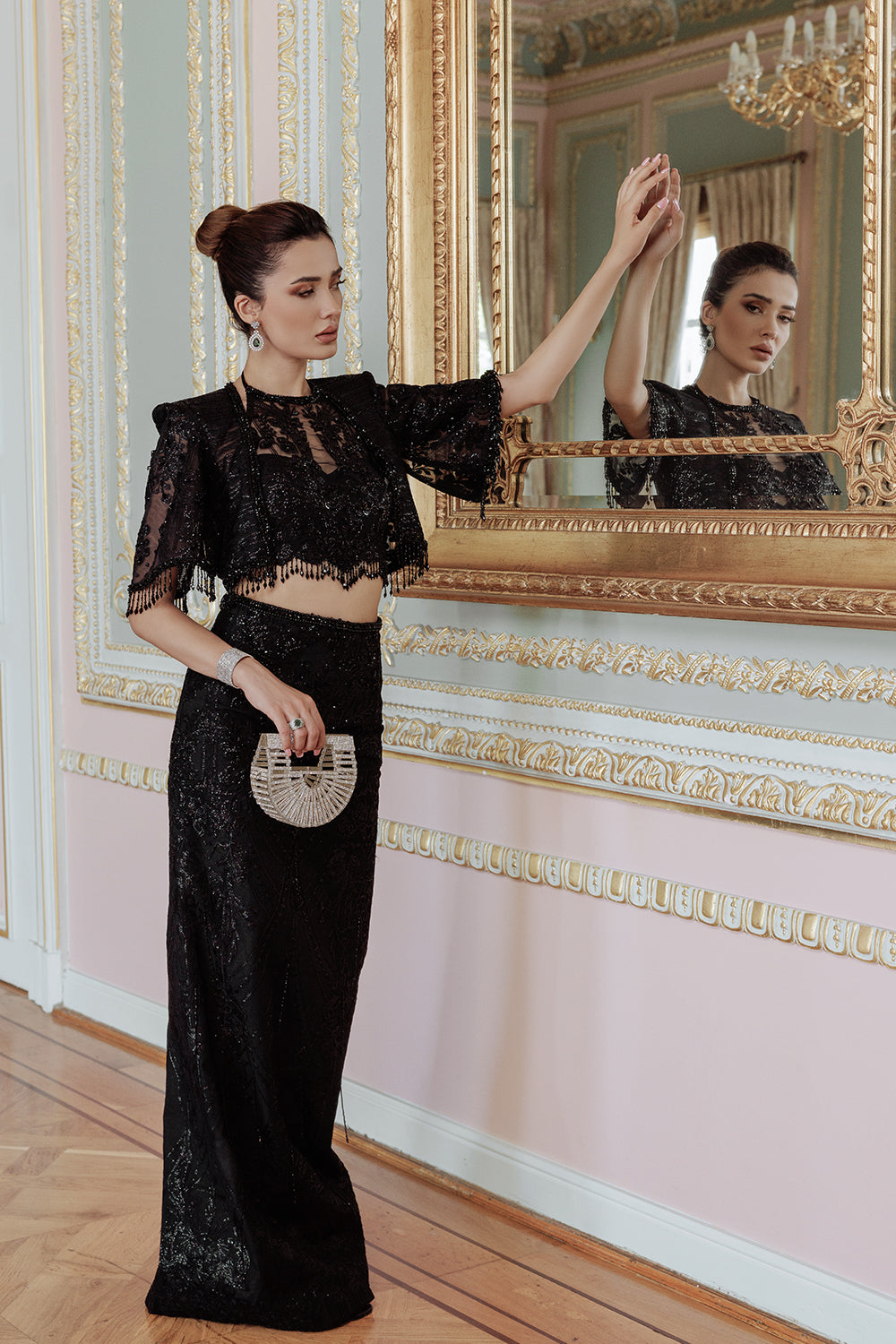 Lumiere By Saira Rizwan Embroidered Net 3Pc Suit SR-05 - Riwayat-e-khas