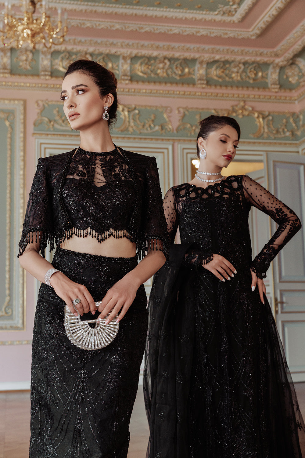 Lumiere By Saira Rizwan Embroidered Net 3Pc Suit SR-05 - Riwayat-e-khas