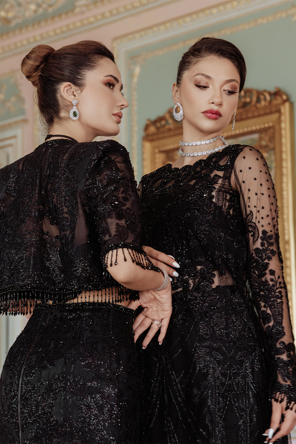 Lumiere By Saira Rizwan Embroidered Net 3Pc Suit SR-05 - Riwayat-e-khas